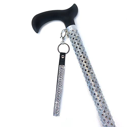 Premium Adjustable Sugar Cane Walking Stick - Jacqueline Kent Mystique Opal Design for Seniors & Mobility Support - Ideal for Indoor/Outdoor Use, Travel & Fashion Accessory