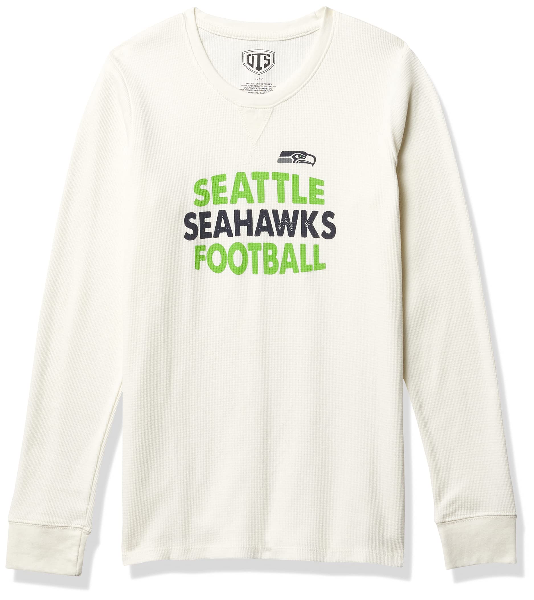 NFL Women's Long Sleeve Waffle Knit T-Shirt - Comfortable Casual Football Jersey Top for Game Day, Tailgating & Everyday Wear
