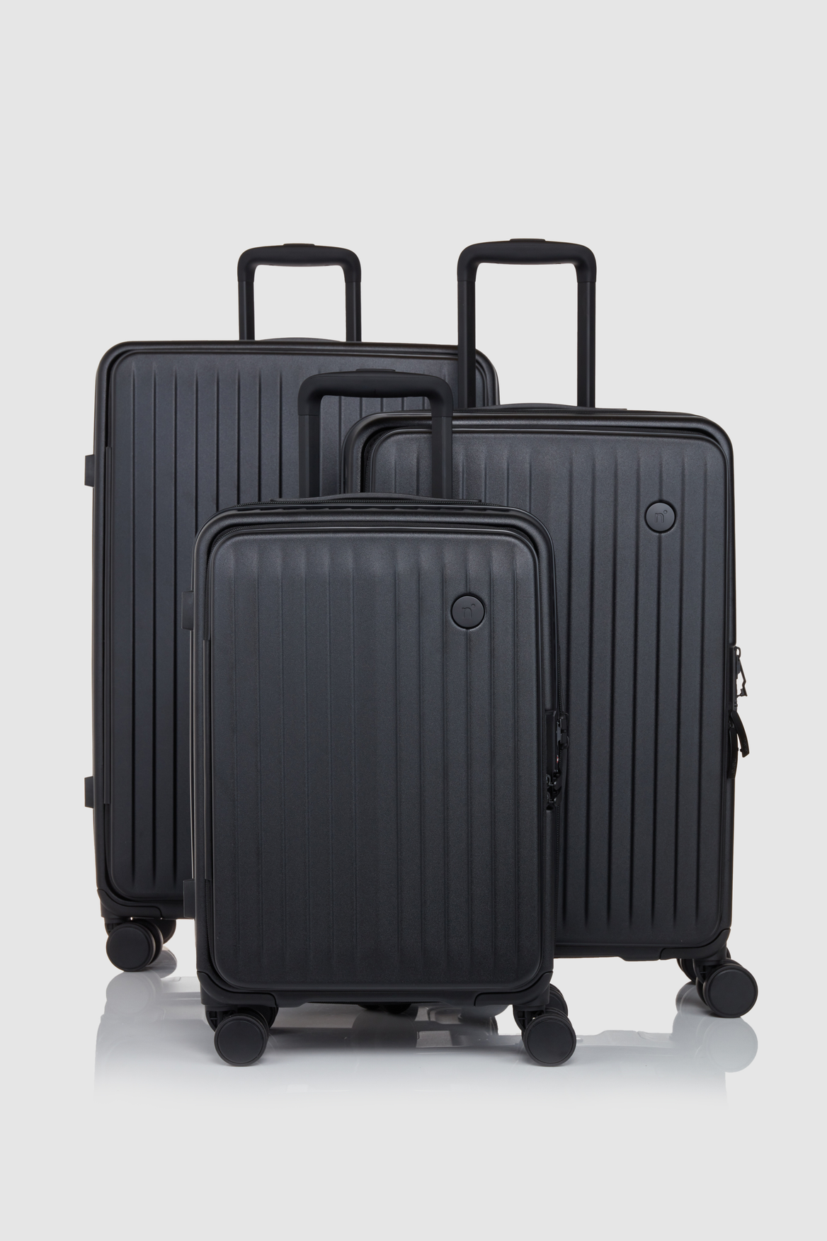 Venture Dual Open 3-Piece Luggage Set with Spinner Wheels - Lightweight Expandable Suitcases for Travel, Business Trips & Family Vacations