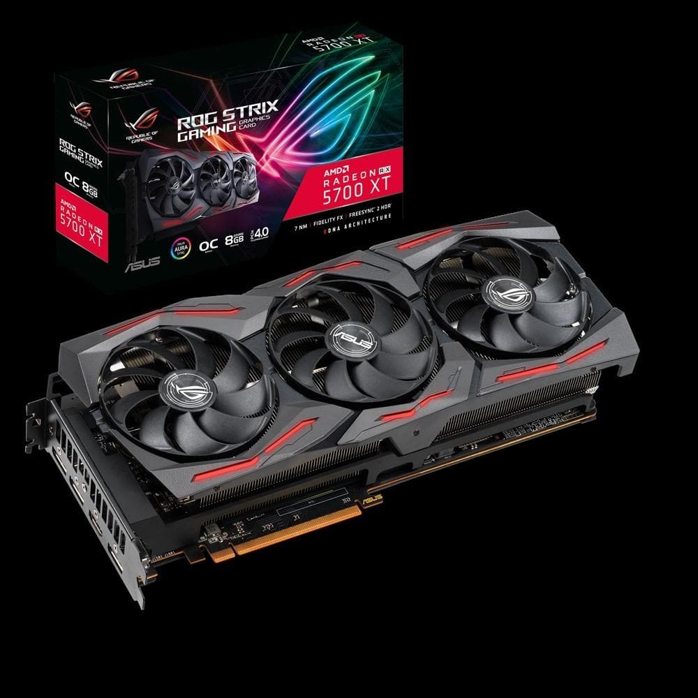 ASUS ROG STRIX RX 5700 XT 8GB GDDR6 Gaming Graphics Card with Triple Fan Cooling - Perfect for 4K Gaming, VR & Streaming