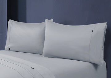 Premium 1000 Thread Count Egyptian Cotton Pillowcase Pair - Silver | Ultra Soft & Breathable Bedding for Luxury Hotels & Home Use