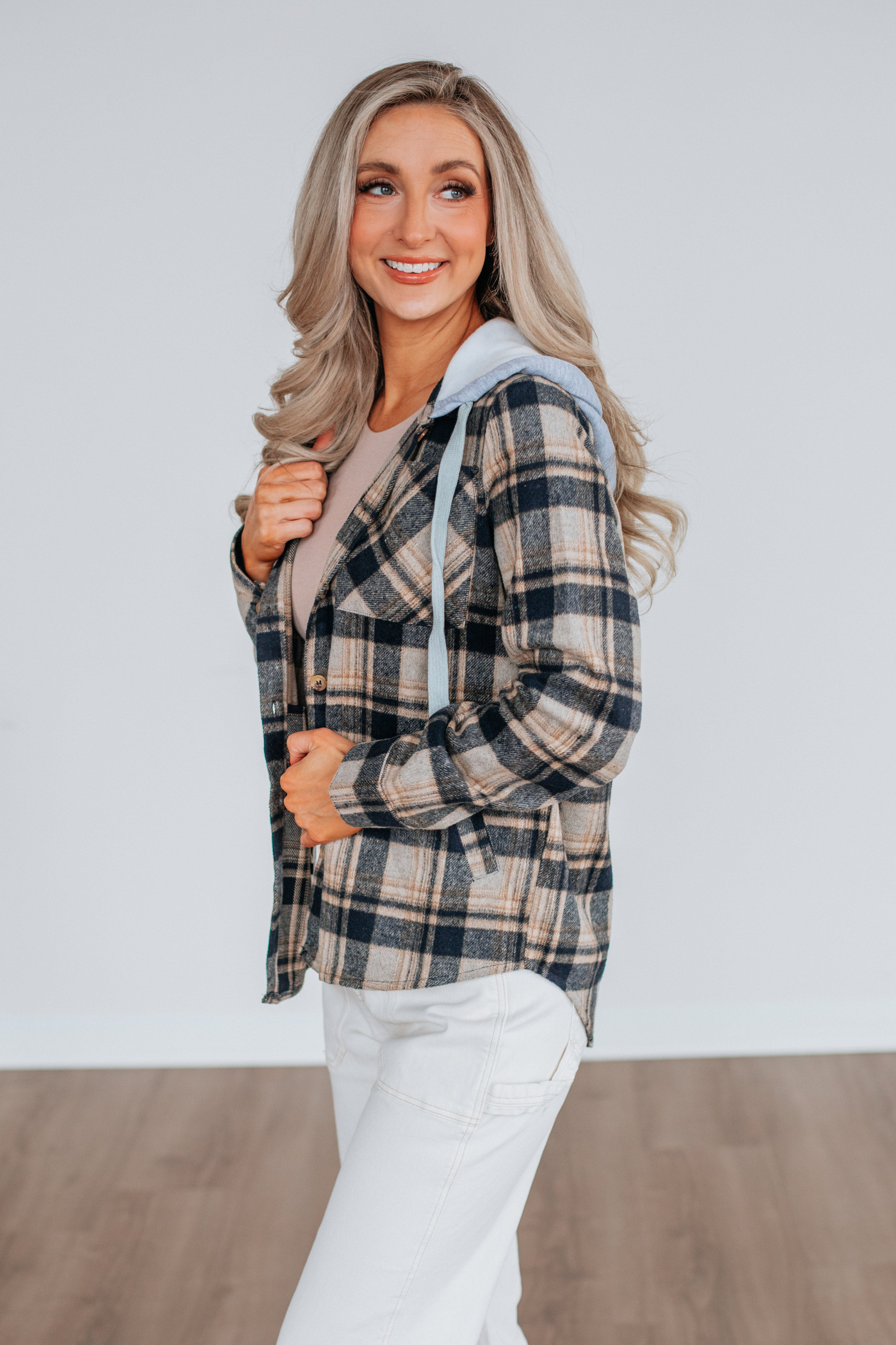 Jeremiah Men's Flannel Shacket - Navy Mix Plaid - Cozy & Stylish Outdoor Shirt Jacket for Fall & Winter Camping, Hiking, and Casual Wear