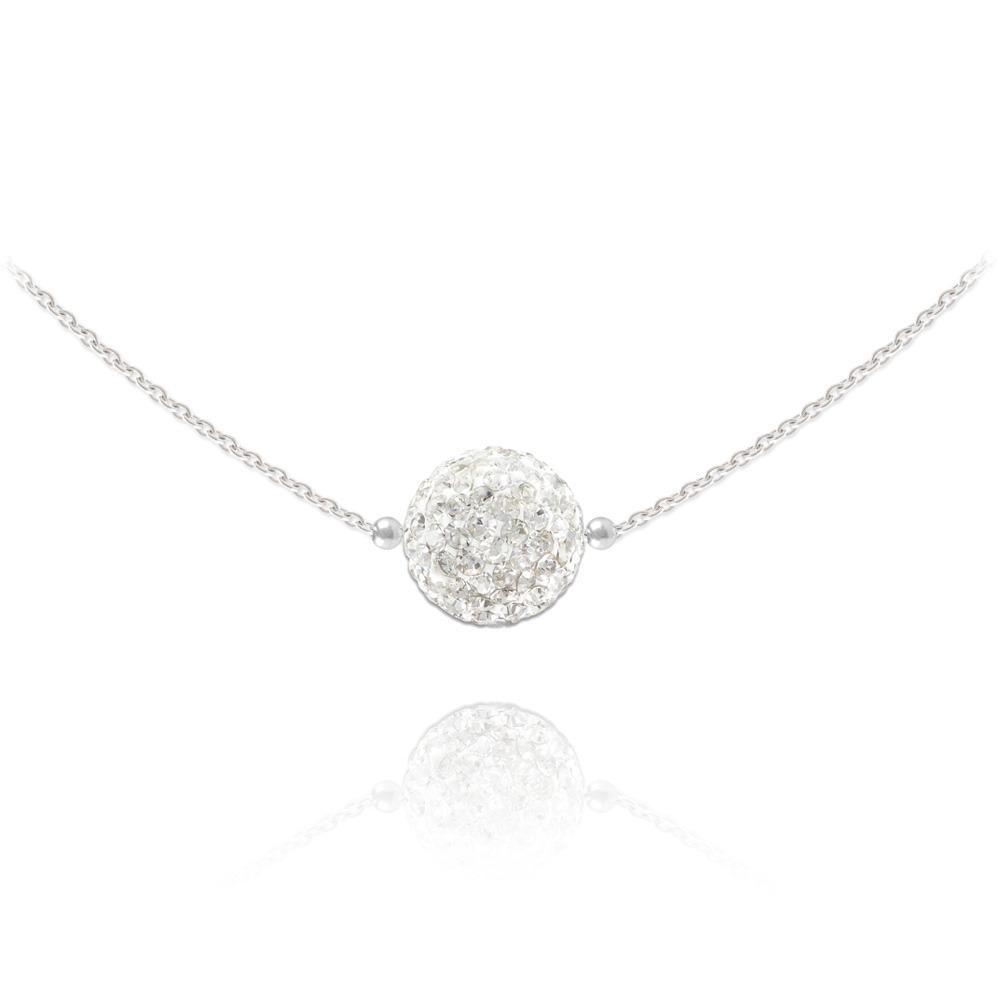 Sparkling Crystal Disco Ball Pendant Necklace - Elegant Party Jewelry for Women, Perfect for Nightclubs, Festivals & Special Occasions