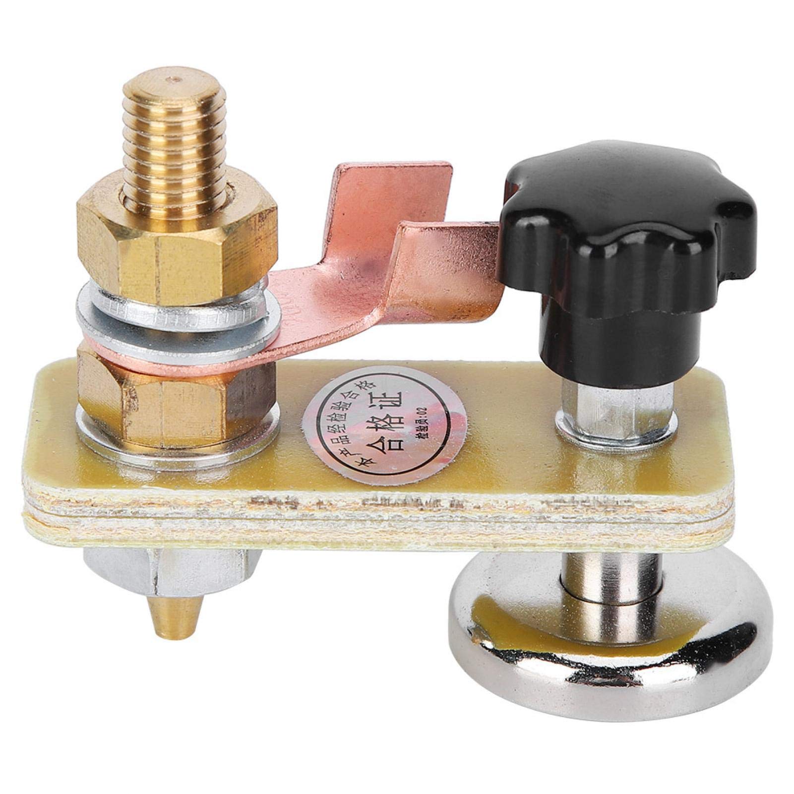Heavy Duty Welding Ground Clamp with Magnetic Head - 0.2in Insulation Board Single Head Connector Tool for Welders | Perfect for Metal Fabrication, Auto Repair & DIY Welding Projects