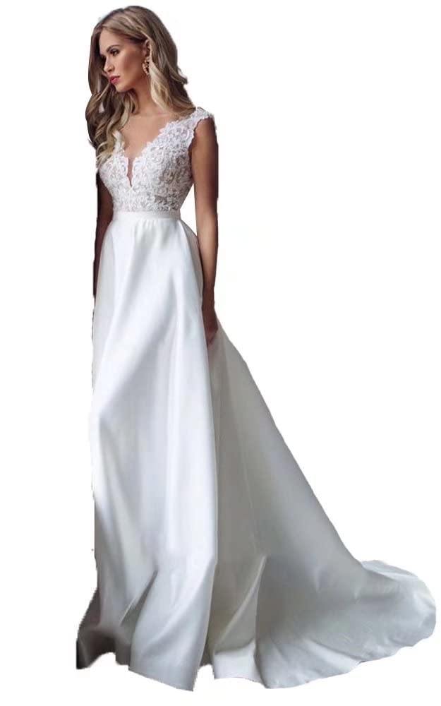 Elegant Off Shoulder Lace Wedding Dress for Bride 2023 - Long Sleeve Ball Gown Bridal Dress with Princess Design | Perfect for Church Ceremony, Beach Wedding & Formal Reception