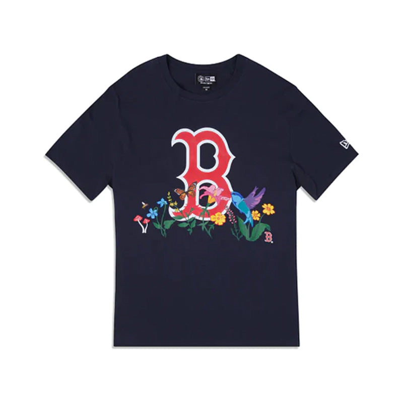 Boston Red Sox Navy Blooming Men's T-Shirt - Comfortable Baseball Fan Apparel for Game Day & Casual Wear