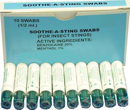Soothe-A-Sting Swabs (Box of 10) - Fast Pain Relief for Bug Bites & Stings - First Aid Essential for Outdoor Activities, Camping & Hiking