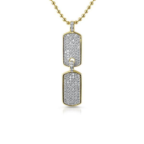 18K Gold Micro Double Dog Tag Necklace Set for Men & Women - Perfect for Layering, Gifts, and Everyday Wear