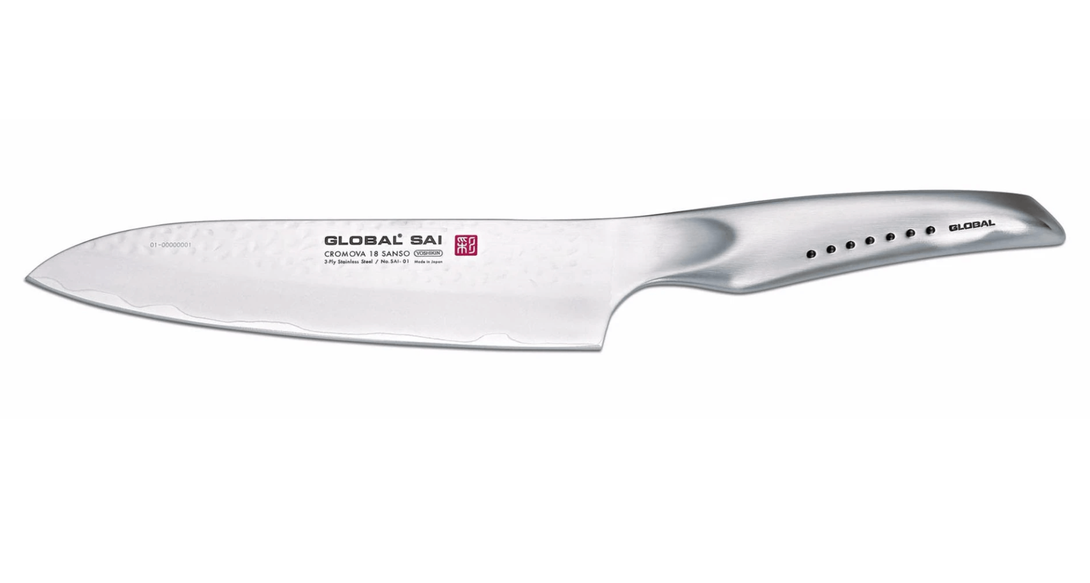 Premium Global Sai Chef's Knife 7.5 Inch - Japanese High-Carbon Stainless Steel Kitchen Knife for Professional Chefs & Home Cooking - Perfect for Slicing, Dicing & Chopping Vegetables, Meat & Fish