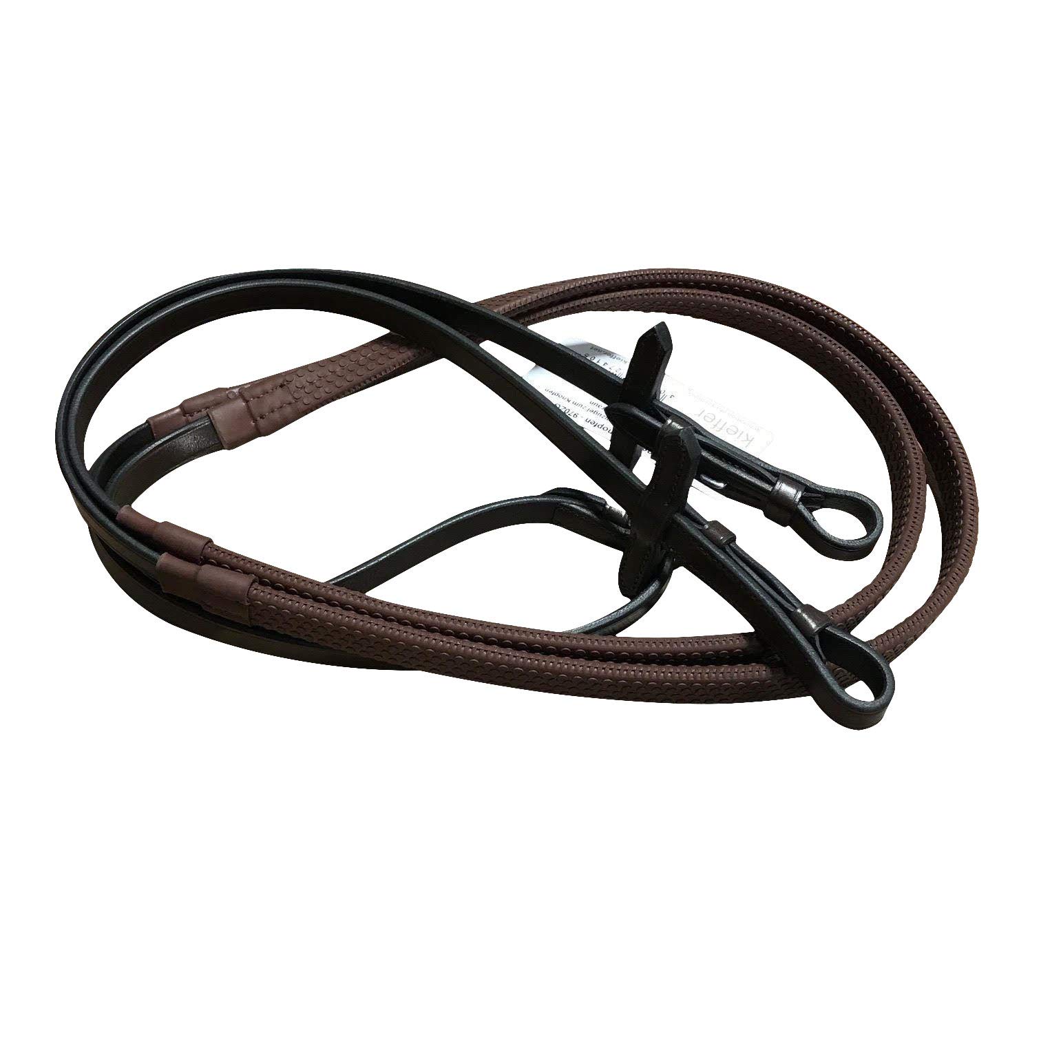 Durable Rubber Horse Reins for Equestrian Riding - Black or Brown - Perfect for Training, Show Jumping & Trail Riding