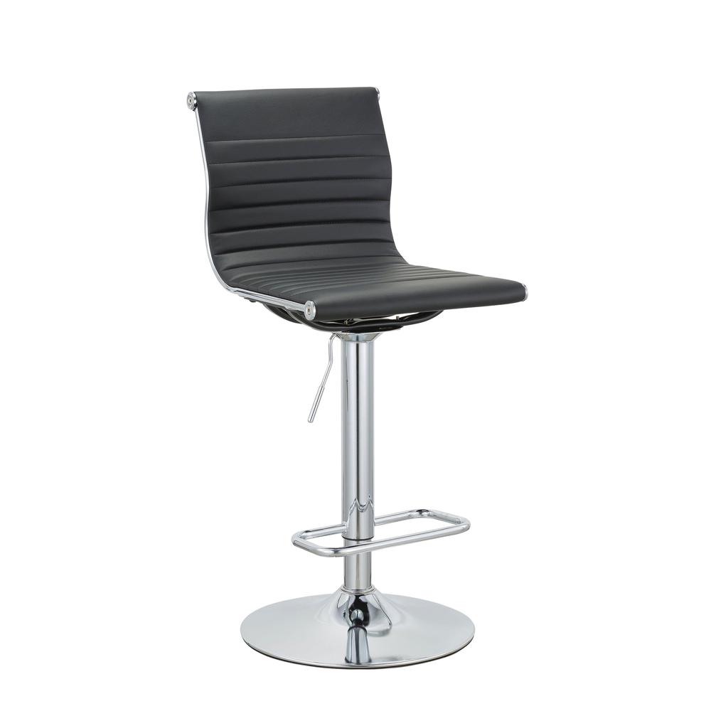 Adjustable PU Bar Stools with Chrome Legs (Set of 2) - 37