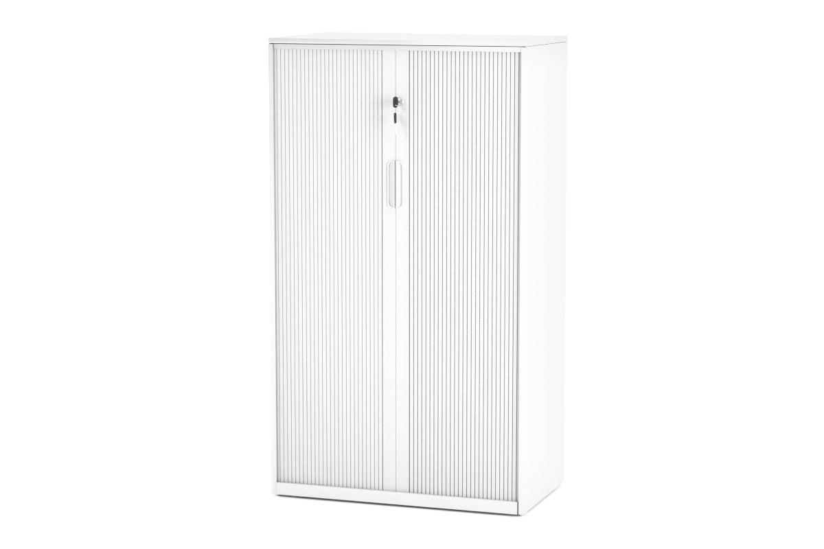 Tambour Sliding Door Storage Cabinet - Metal Closet Organizer [1325H x 900W] - Perfect for Bedroom, Office, or Garage Storage Solutions