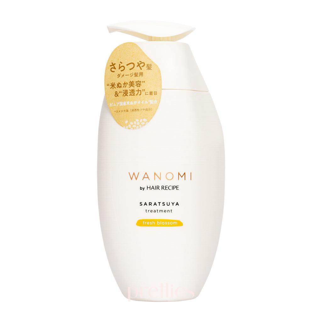 P&G Hair Recipe WANOMI Saratsuya Treatment for Damaged Hair - Fresh Blossom Hair Mask 350g (Gold) | Deep Conditioning Repair for Dry, Frizzy Hair - Perfect for Salon-Quality At-Home Hair Care