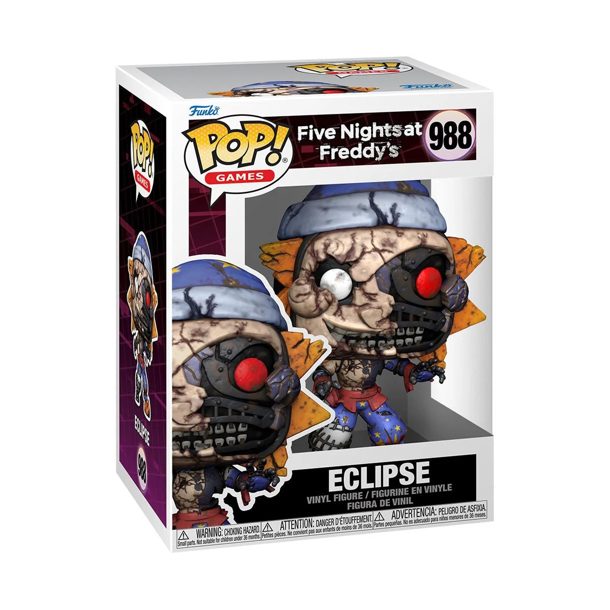 Five Nights at Freddy's: Security Breach Ruin Eclipse Funko Pop! Vinyl Figure #988 - Collectible Toy for Horror Game Fans & Gift for FNAF Lovers - Perfect for Display, Gaming Room Decor, and Pop Culture Collections