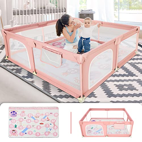 Extra Large Baby Playpen with Soft Mat - 71