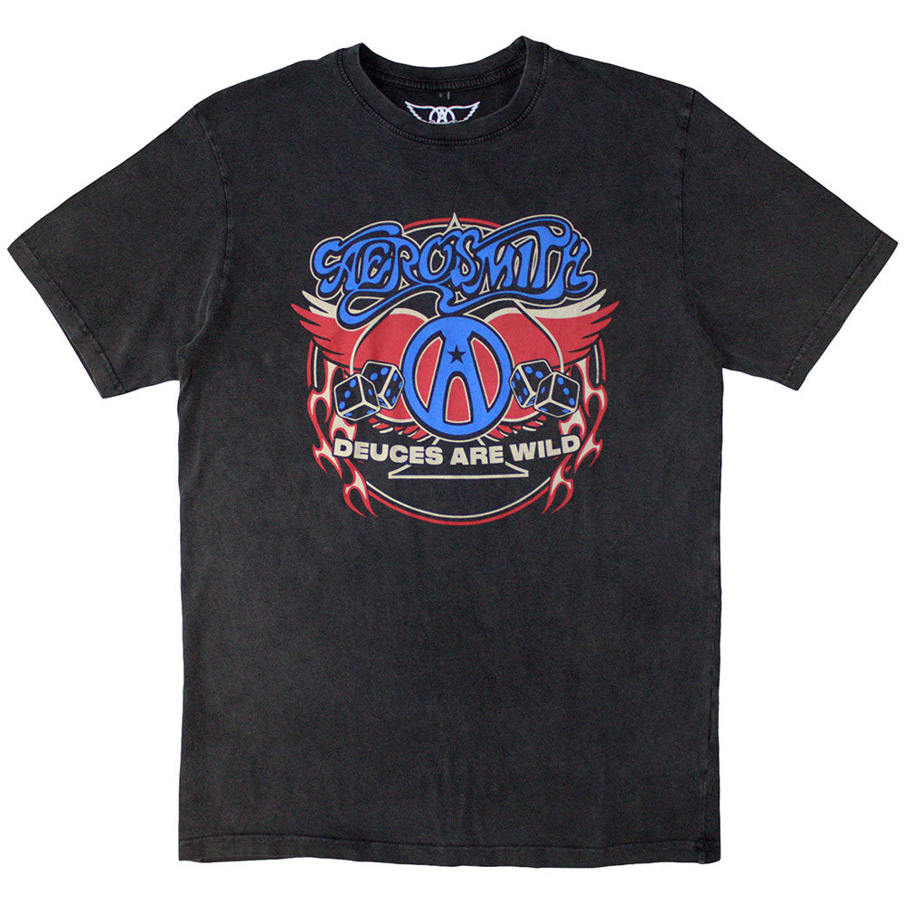 Vintage Aerosmith Graphic T-Shirt - Rainbow Spade Design & Stone Wash Finish | Rock Band Tee for Concerts, Casual Wear & Music Fans