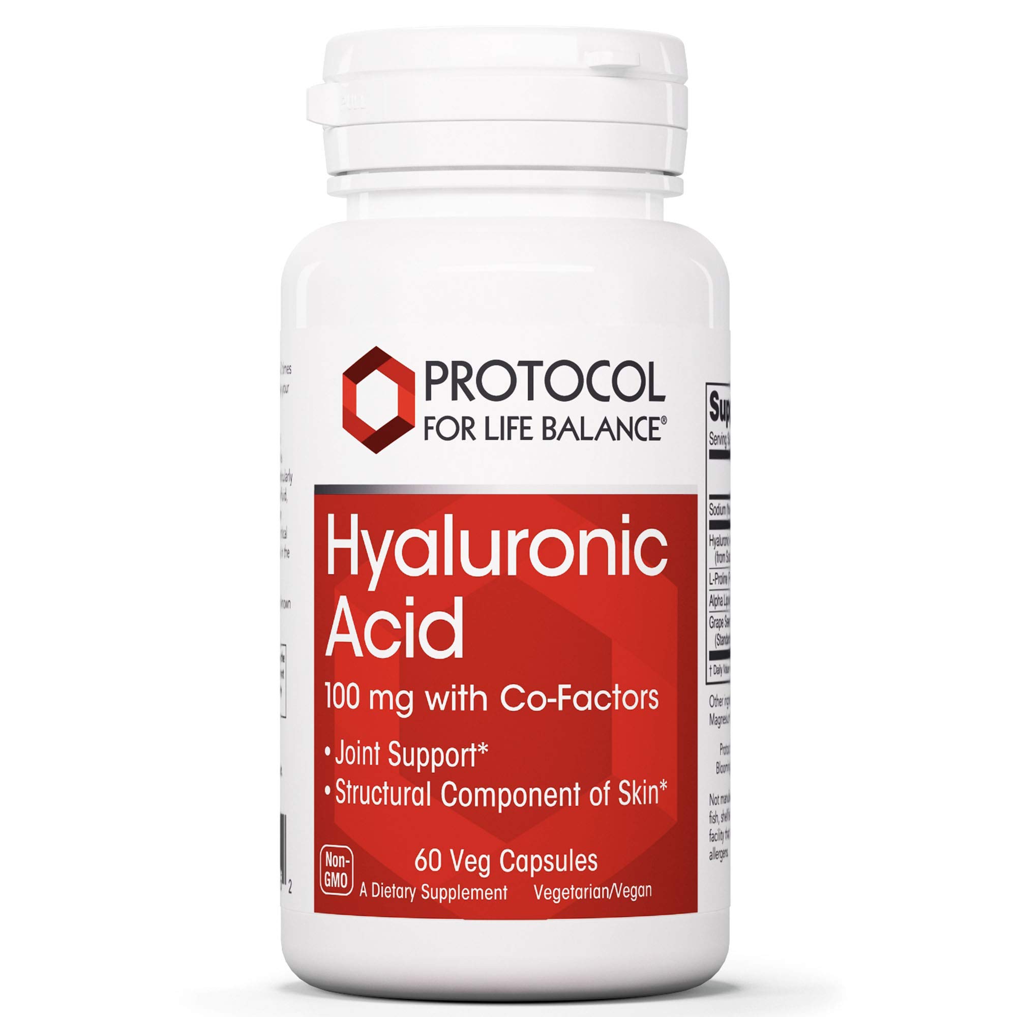 Protocol Hyaluronic Acid 100mg - 60 Vegan Capsules for Joint Support, Skin Hydration & Eye Health - Supports Mobility, Reduces Wrinkles & Enhances Vision - Ideal for Active Lifestyles & Anti-Aging Routines