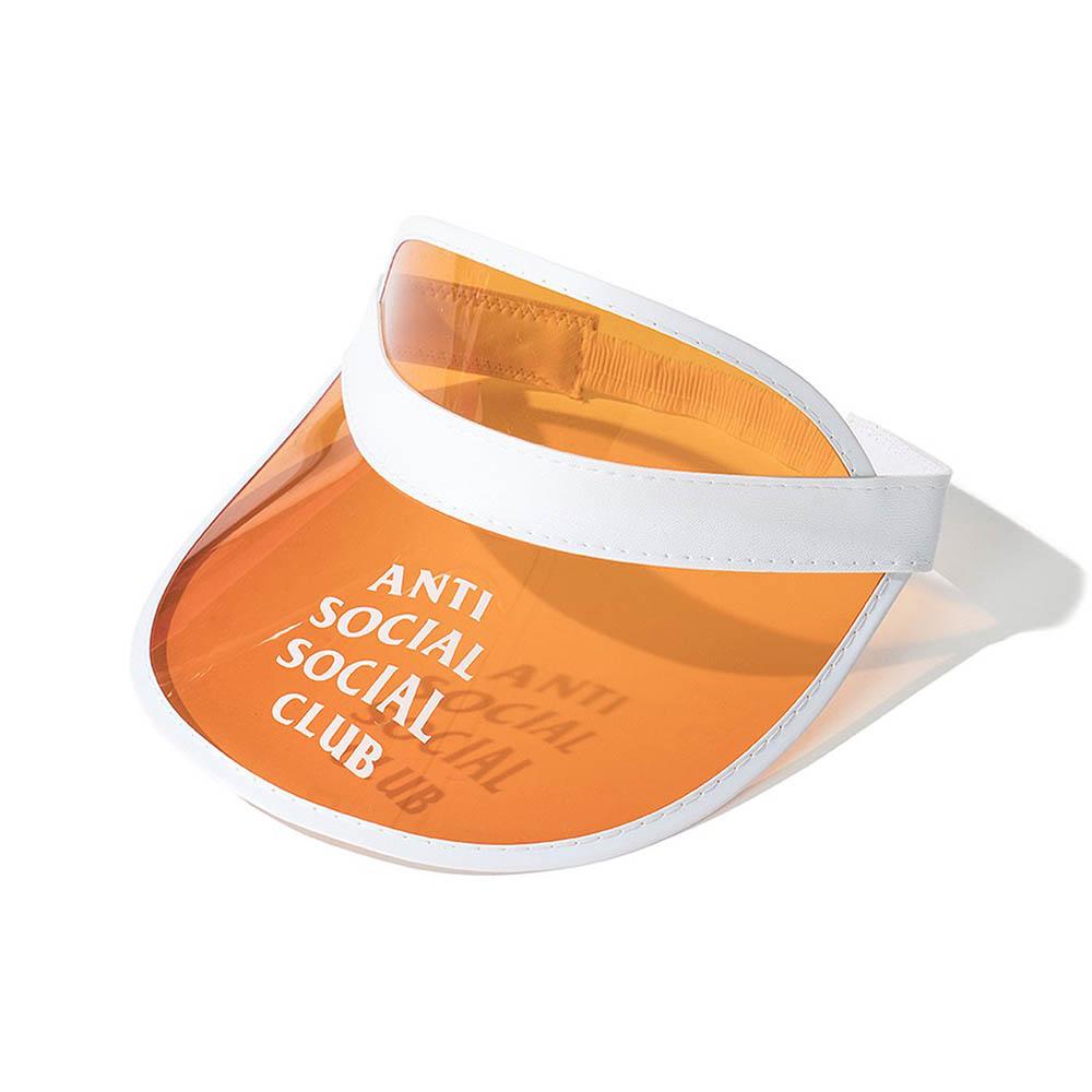 AntiSocialSocialClub BCD Orange Visor Cap - Trendy Streetwear Accessory for Outdoor Sports & Summer Fashion