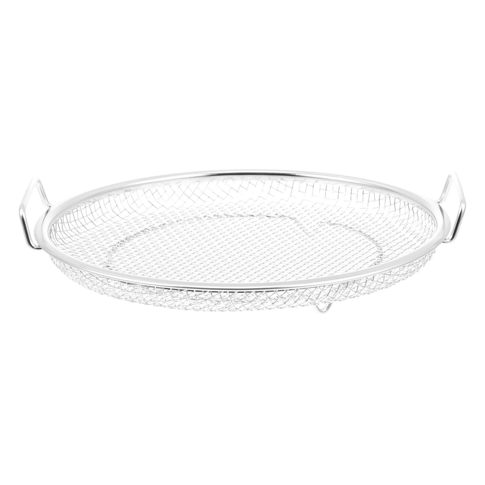 HEMOTON Stainless Steel Deep Fryer Basket, Grilling Basket & Noodle Strainer - Asian Steamer Basket, Wire Steaming Rack, Serving Tray for French Fries, Veggies & Corn Cakes - Perfect for Home Cooking, Restaurant Use & Outdoor BBQ