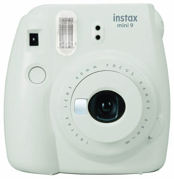 Fujifilm INSTAX Mini 9 Instant Camera - Smokey White | Portable Polaroid Camera for Travel, Parties & Selfies | Instant Photo Printing with Built-in Flash
