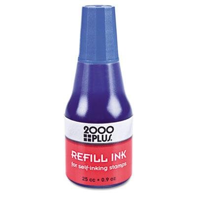 6 Pack - 2000+ Self-Inking Stamp Refill Ink, Blue, 0.9 Oz Bottle for Office, Business, Crafting & DIY Projects | Stamp Supplies & Accessories