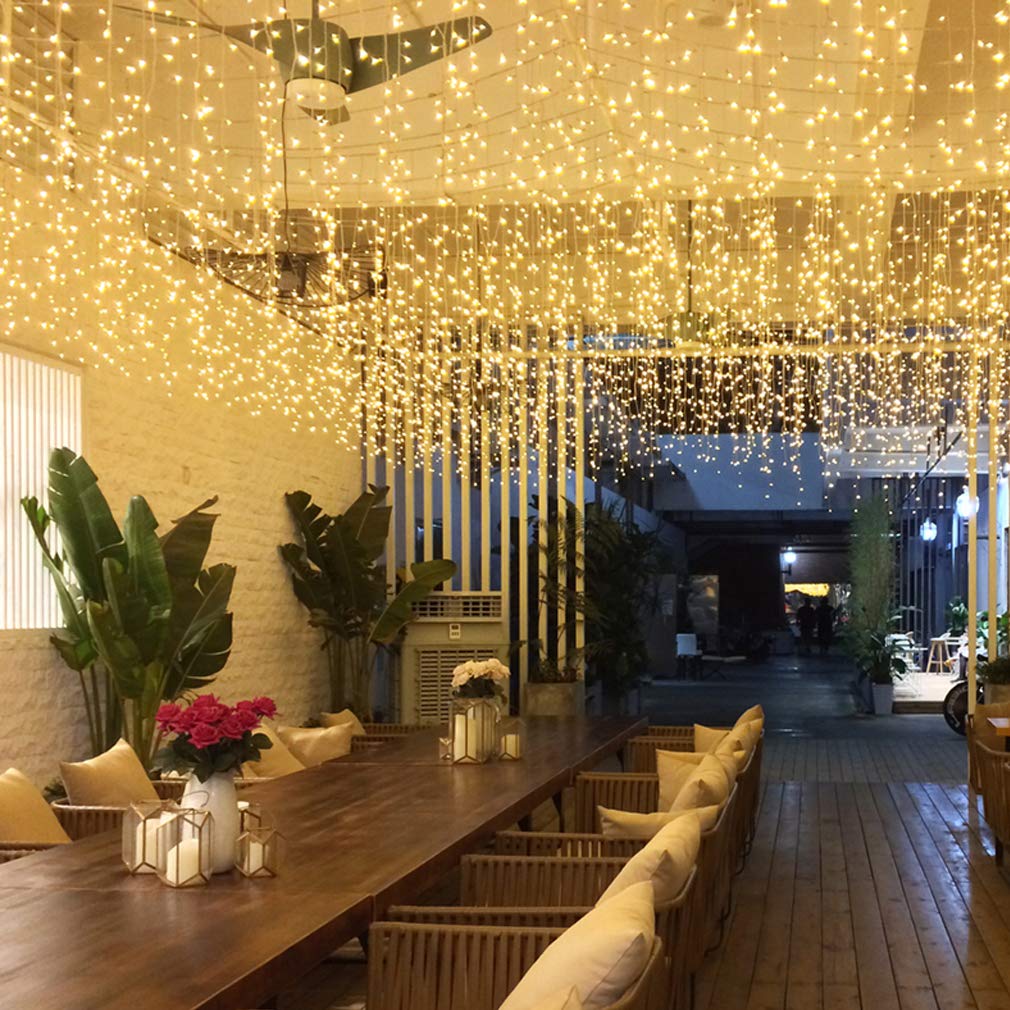 GYDING 96 LED Fairy String Lights - 4M/13Ft Warm White Christmas Icicle Lights with 8 Modes for Indoor & Outdoor Use | Perfect for Wedding, Party, Bedroom, Garden, Patio Decor