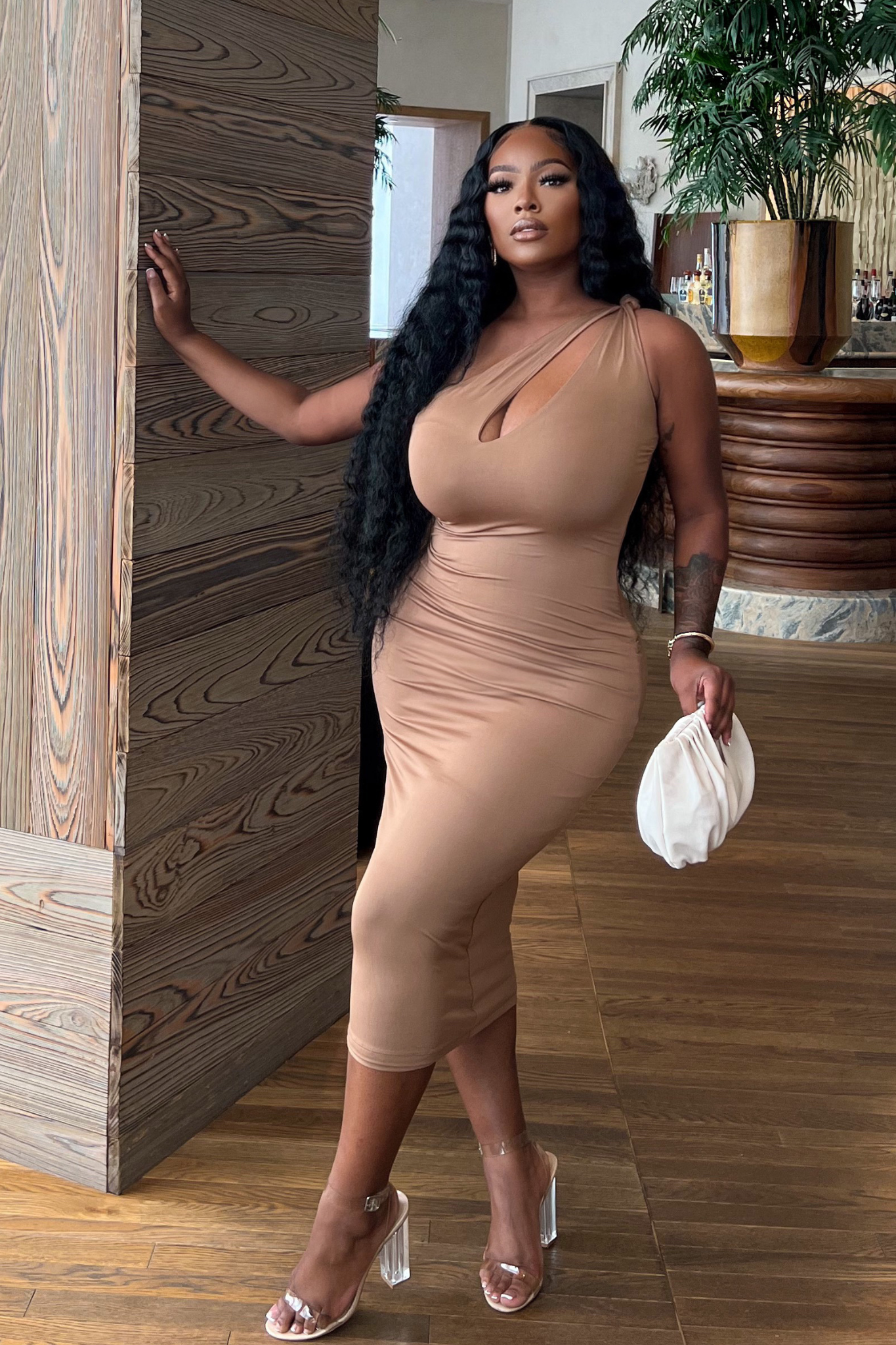 Ibiza Midi Dress - Elegant Brown Flowy Summer Dress for Women | Perfect for Beach Vacations, Date Nights & Casual Outings
