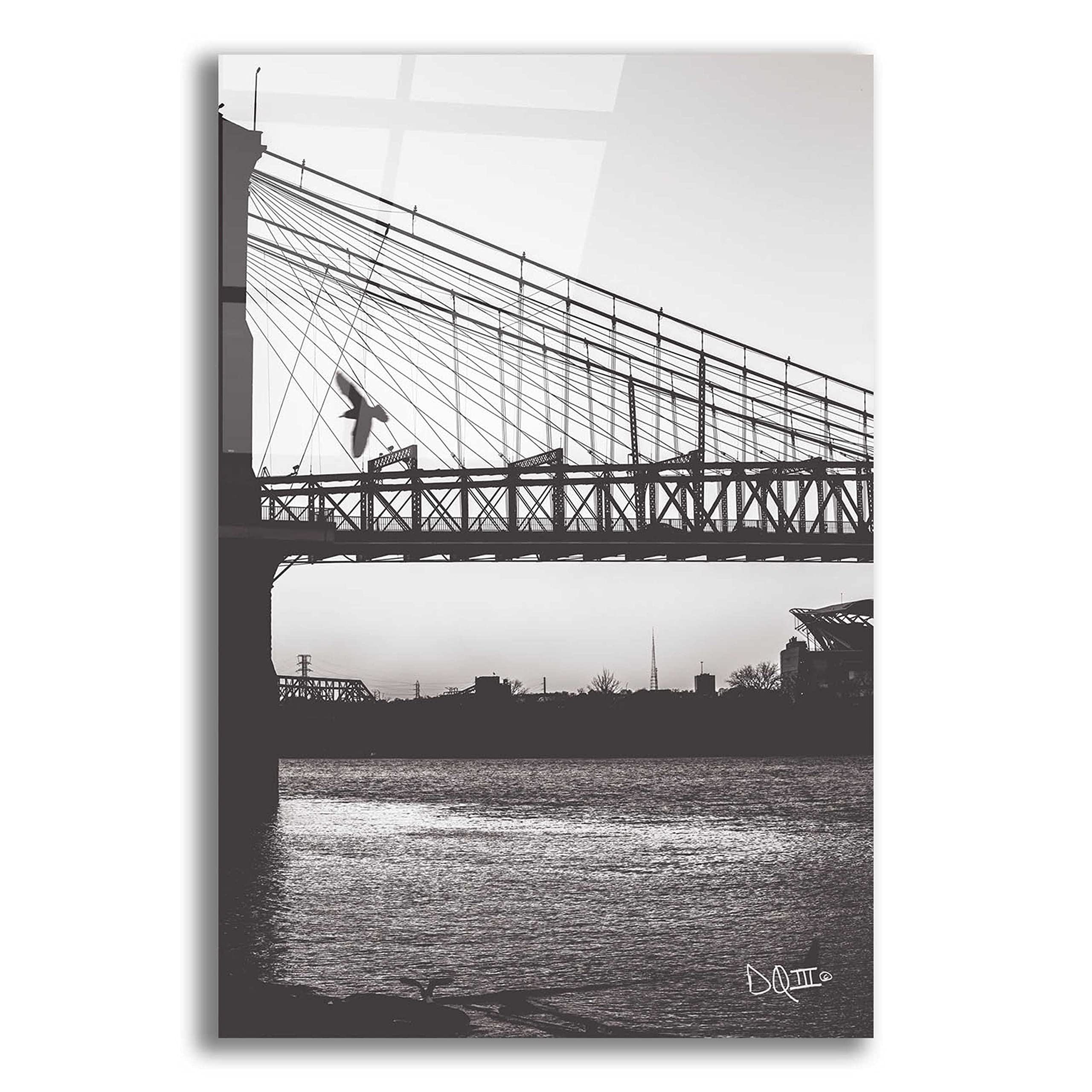 Epic Art 'Suspension Bridge II' by Donnie Quillen - 16x24 Inch Acrylic Glass Wall Decor - Modern Home & Office Artwork for Living Room, Bedroom, or Office Space