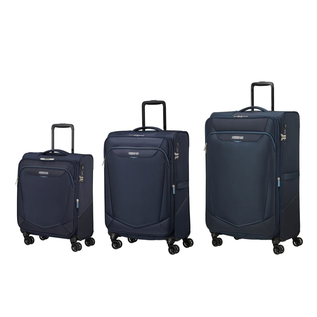 American Tourister Summerride 3-Piece Expandable Spinner Luggage Set - Lightweight Durable Suitcase for Travel, Vacation & Business Trips | Carry-On & Check-In Luggage with 360° Wheels
