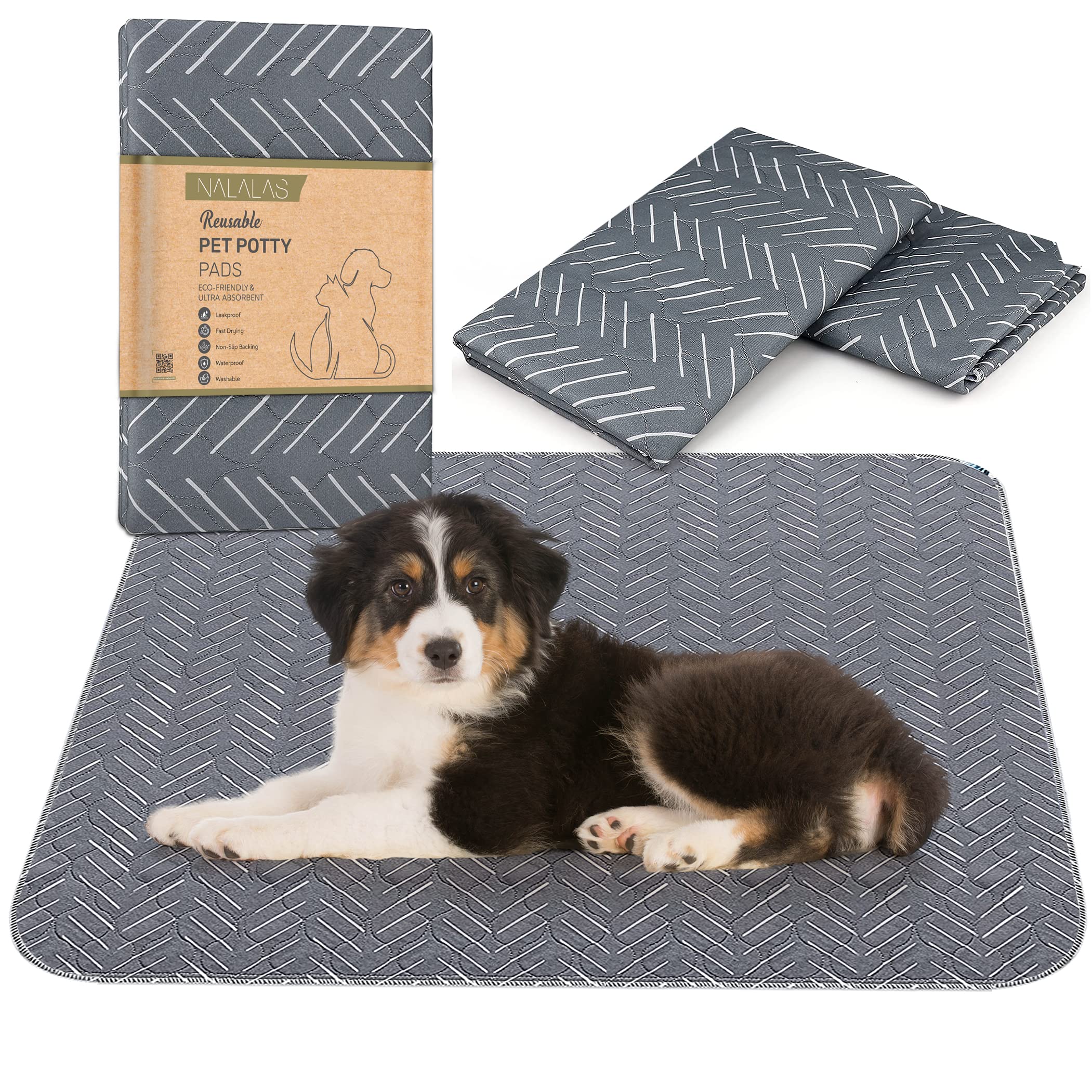 NALALAS Washable & Reusable Dog Pee Pads - 34