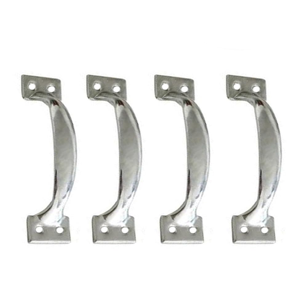 10 Pack Galvanized Metal Bow Door Handles - Heavy Duty Cabinet & Drawer Pulls for Kitchen, Garage, Gates - Indoor & Outdoor Use (Large Size) - Perfect for Home, Office & Commercial Spaces