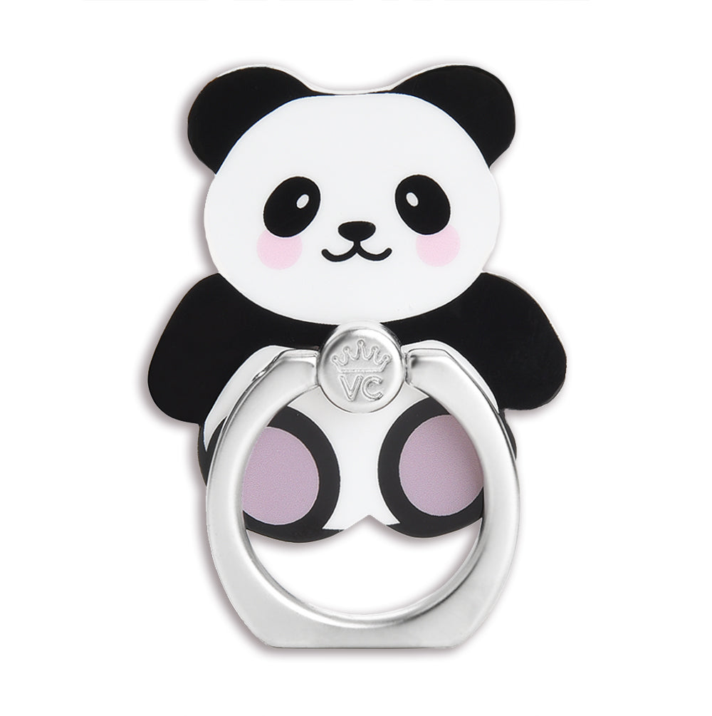 Panda Phone Ring Holder - 360° Rotatable Grip Stand for Smartphones, Perfect for Selfies, Video Calls & Hands-Free Use - Ideal for iPhone, Samsung & Android Devices (Black)