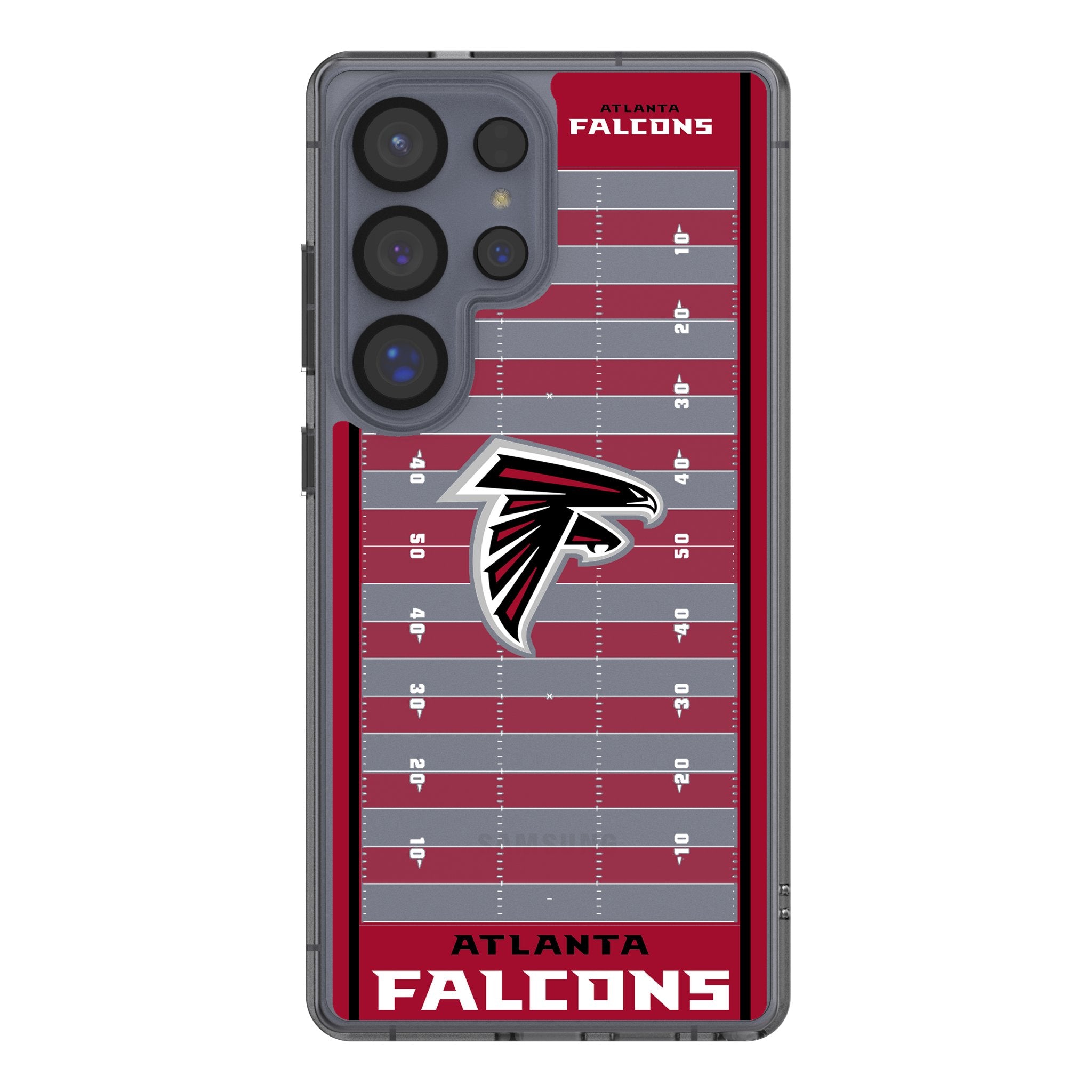 Atlanta Falcons NFL Team Field Clear Shockproof Phone Case for Samsung Galaxy S21 S22 Ultra - Perfect for Game Day & Everyday Protection
