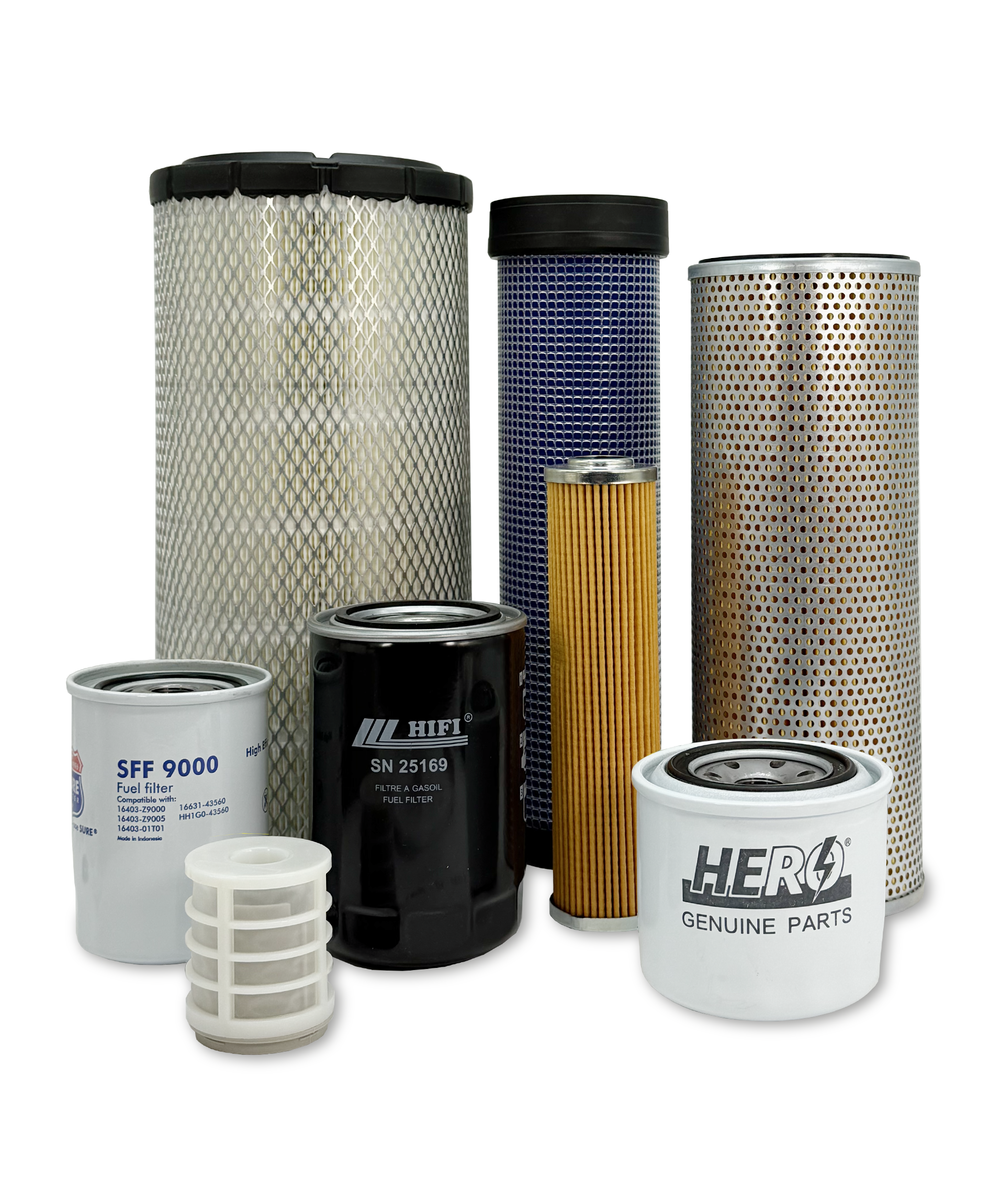 HERO® Maintenance Filter Kit for Takeuchi TL12V2 Track Loader - Air, Oil & Hydraulic Filters Replacement - Perfect for Construction & Landscaping Equipment Maintenance