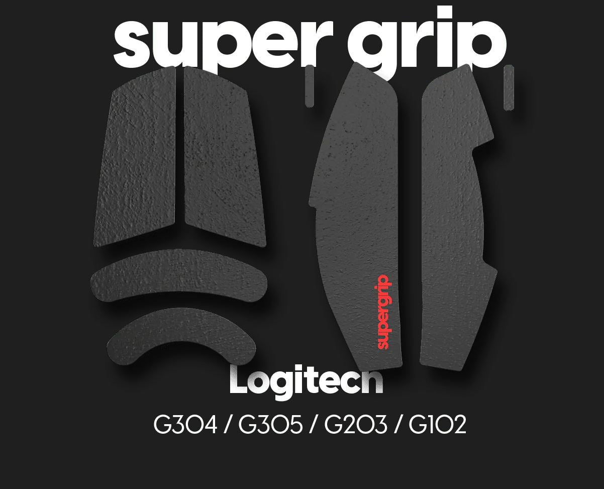 Pulsar Supergrip Grip Tape for Logitech G Pro, G102, G203, G304, G305 - Non-Slip Mouse Grip for Gaming & Esports Performance