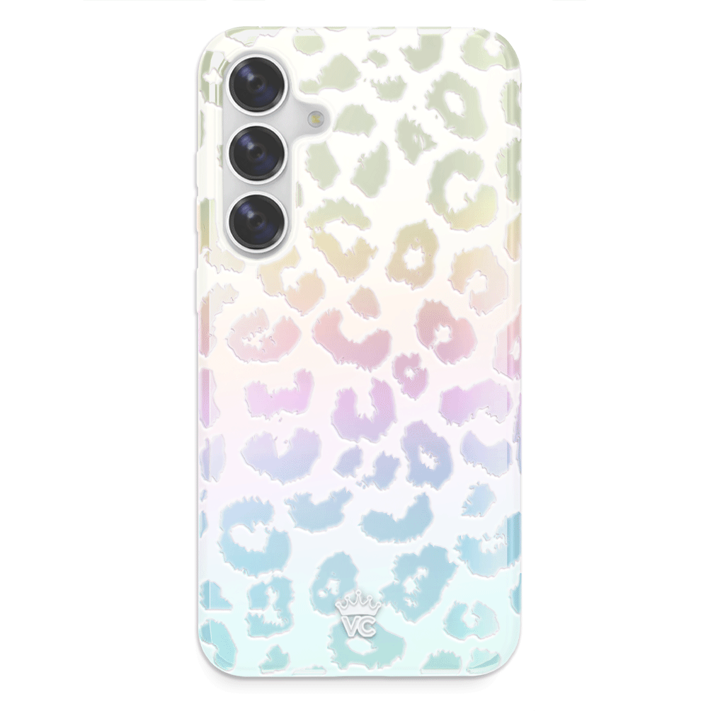 White Opal Leopard Print Phone Case for Samsung Galaxy - Stylish Protective Cover for Everyday Use & Fashion Accessory