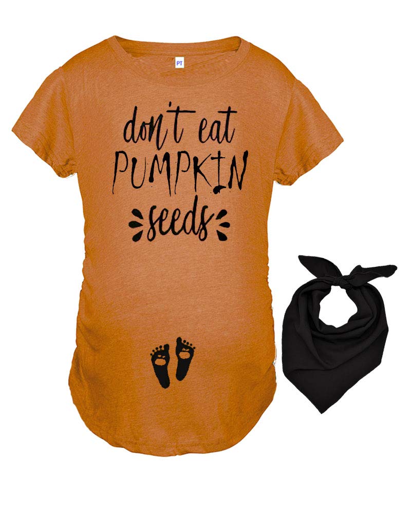 Funny Fall Maternity Shirt - Cute Pumpkin Design Pregnancy Tee | Orange Maternity Gift Set for Expecting Moms | Perfect for Halloween, Thanksgiving & Autumn Pregnancy Photos