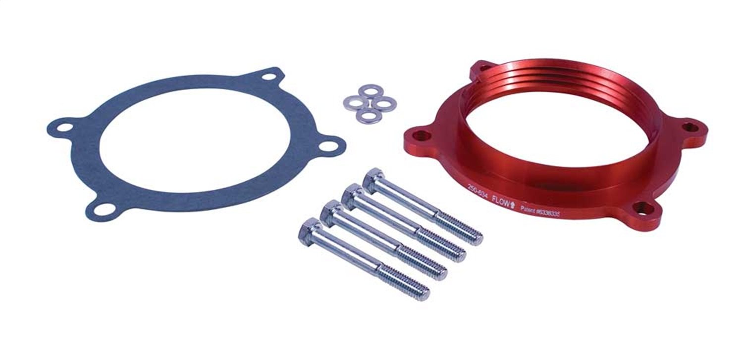 Airaid 250-634 PowerAid Throttle Body Spacer for Improved Airflow & Performance - Compatible with Chevy, Ford, Dodge - Perfect for Off-Road & Racing Applications