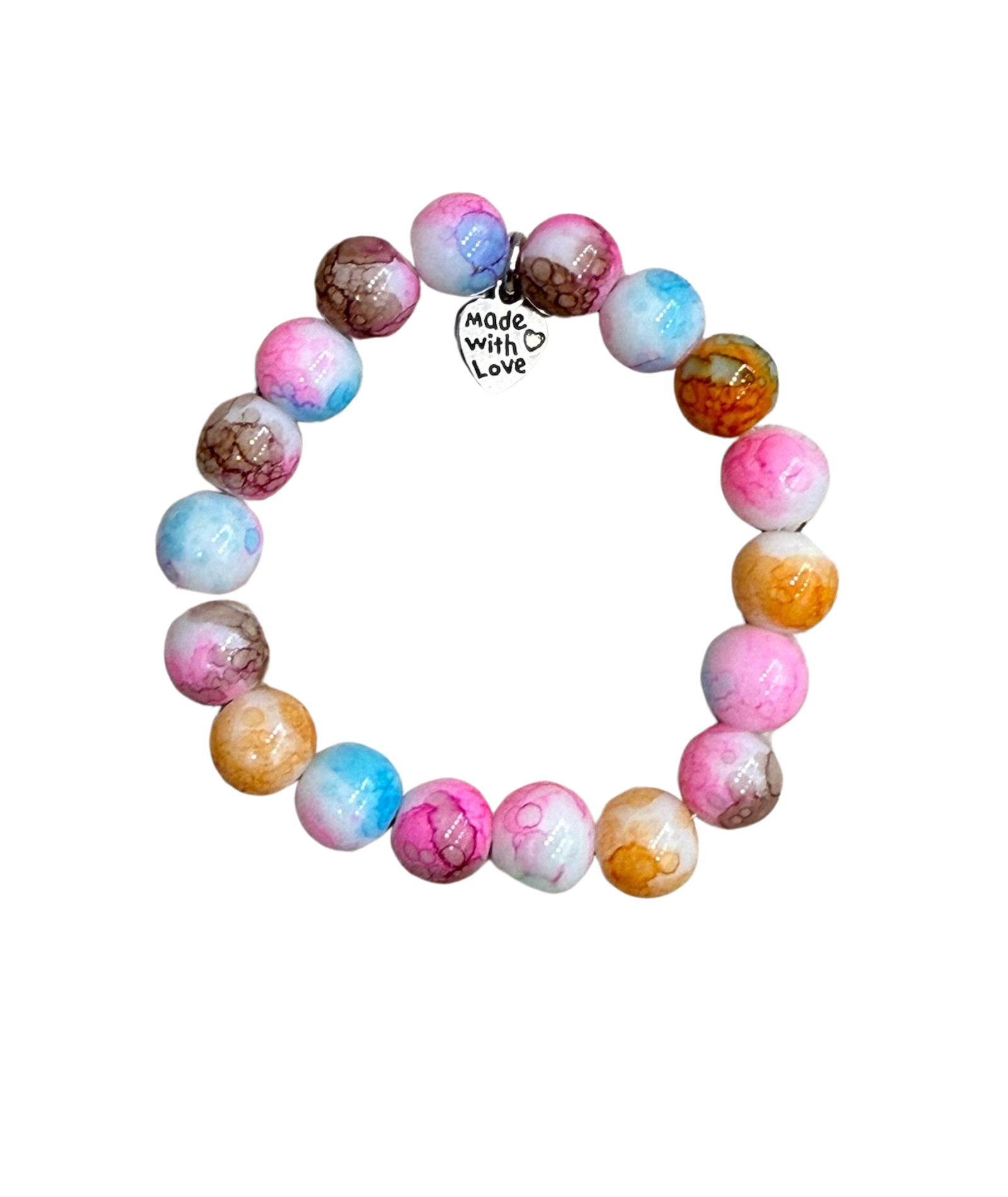 Oversized Glass Beads Bracelet for Women - Trendy Arm Candy Jewelry - Boho Chic Statement Piece for Parties, Weddings & Everyday Wear