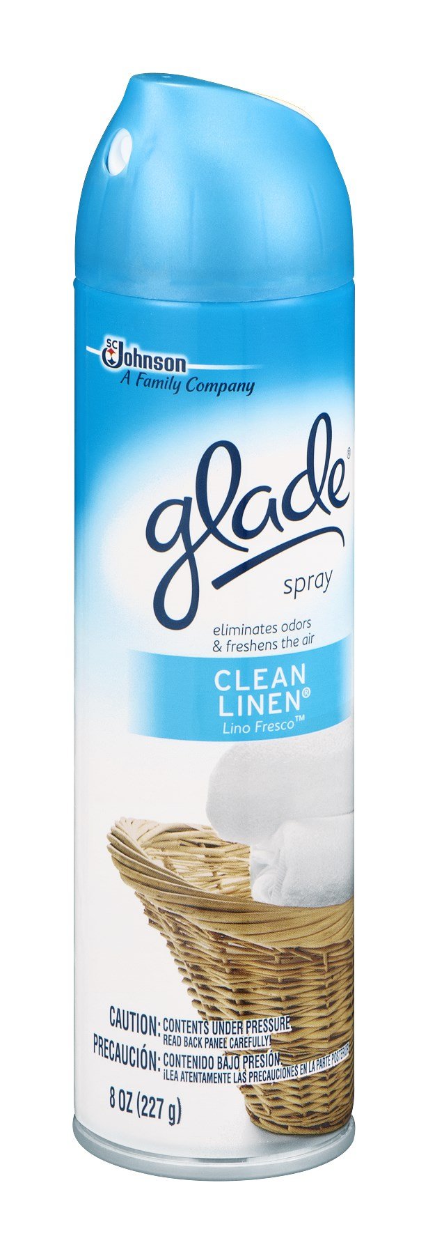 Glade Aerosol Air Freshener Spray - Clean Linen Scent, 8 Oz (12 Pack) for Home, Office, Bathroom & Car - Eliminates Odors & Freshens Air Instantly