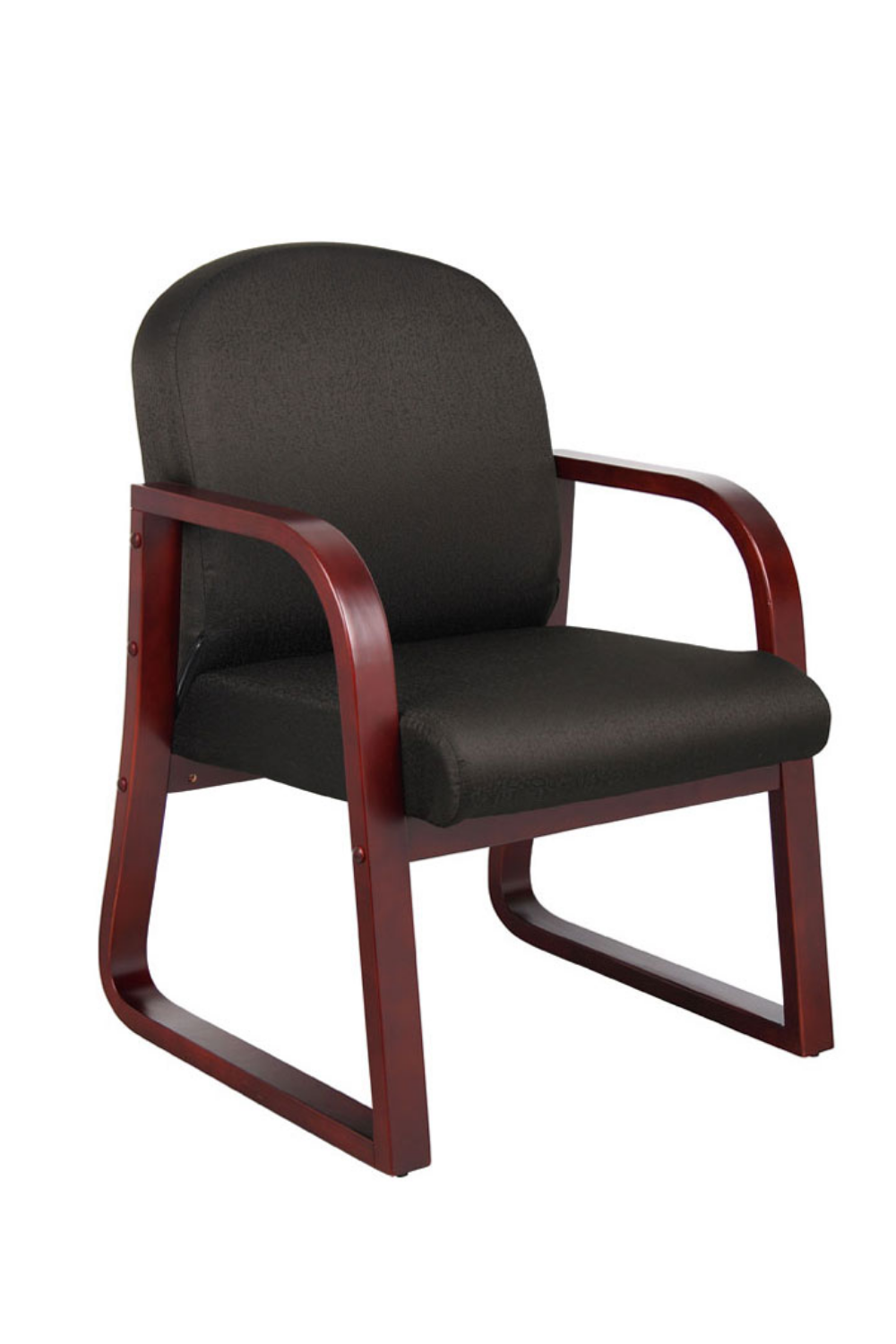 Premium Mahogany Wood Frame Accent Chair with Fabric Upholstery B9570 - Stylish Dining or Guest Chair for Living Room, Office, and Home Decor