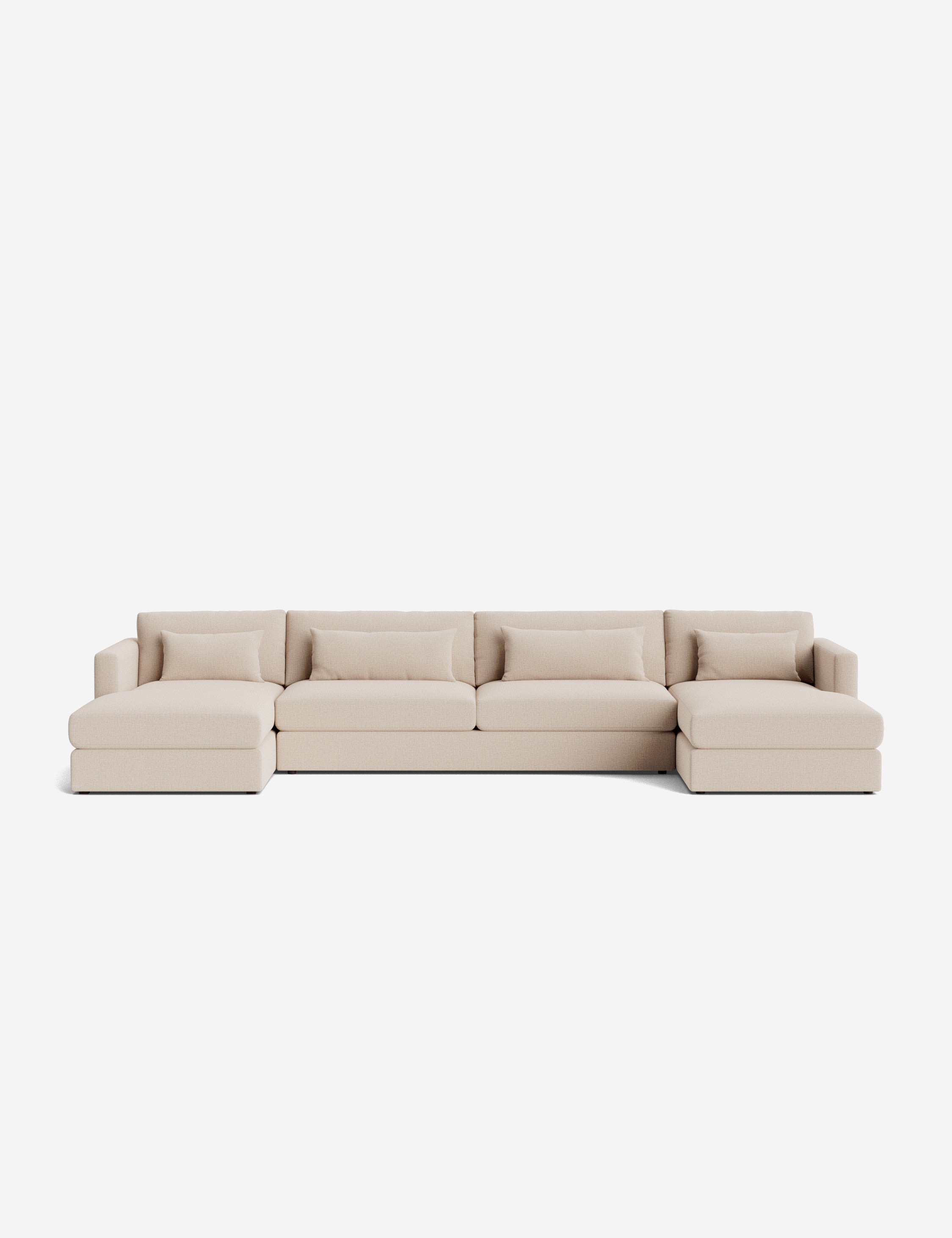 Durham U-Shaped Sectional Sofa - Modern L-Shaped Couch for Living Room, Family Room & Home Theater | Comfortable Fabric Sofa Set with Reversible Chaise