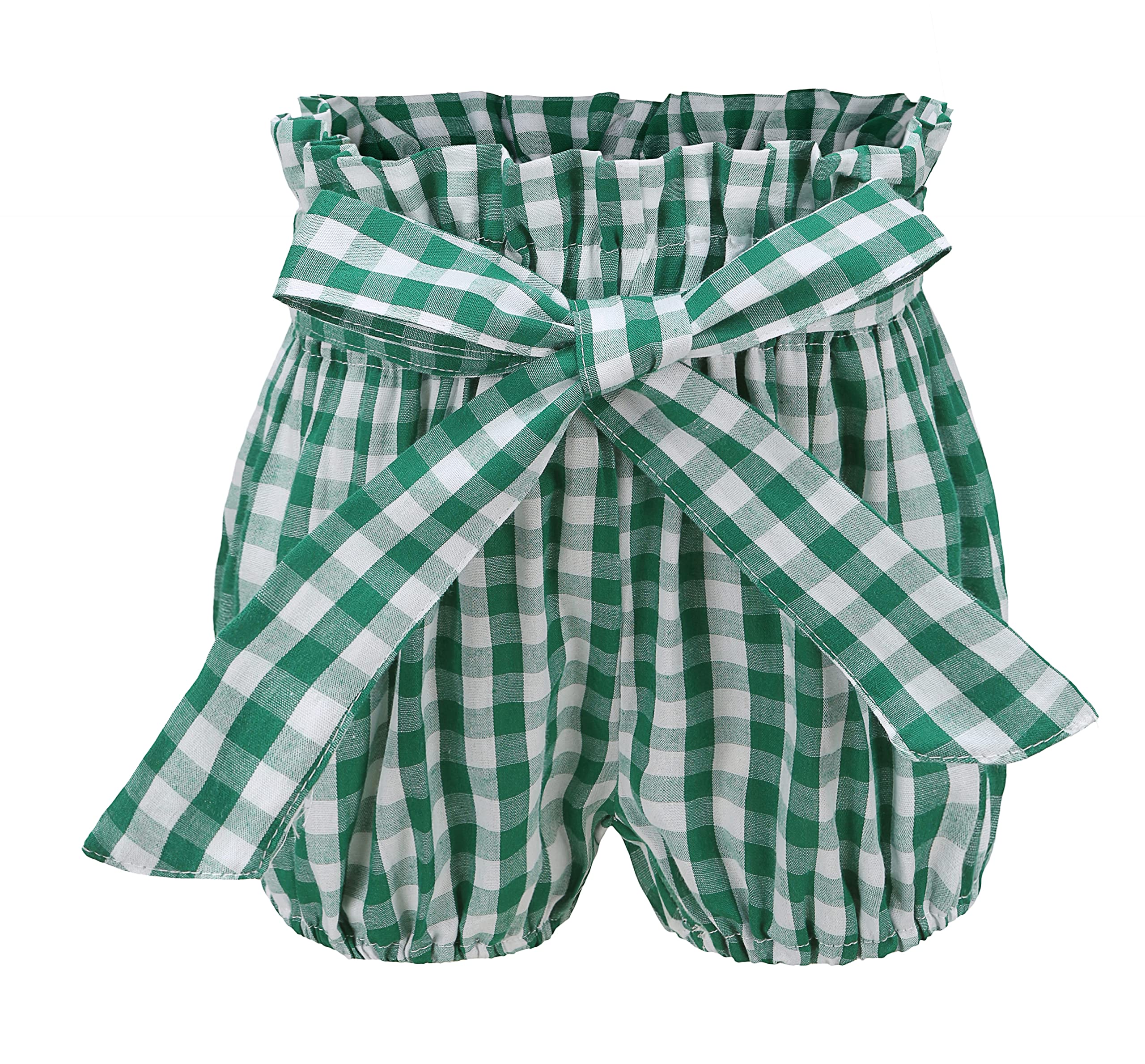 Symunnia Toddler Baby Girl Bowknot Ruffle Shorts - Elastic High Waist Bubble Bloomers for Summer - Cute Outfit for Playtime, Beach & Photoshoots