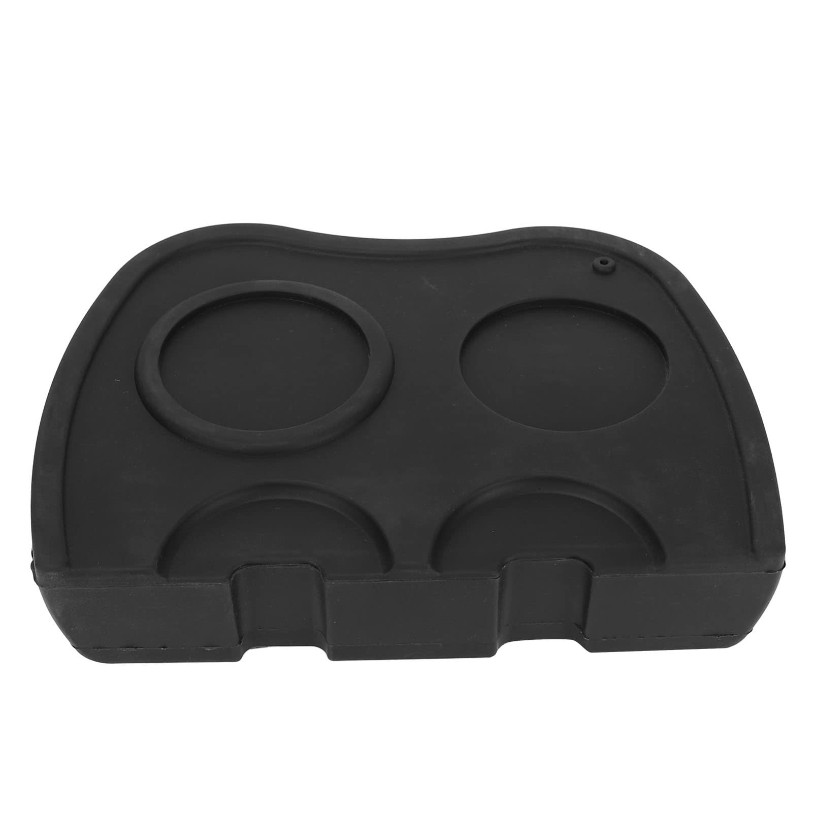 Premium Silicone Espresso Tamper Mat - Non-Slip Coffee Tamp Mat with Grind Holder | Barista Tool for Home Kitchen & Coffee Shops | Perfect for Espresso Preparation & Latte Art (Black)