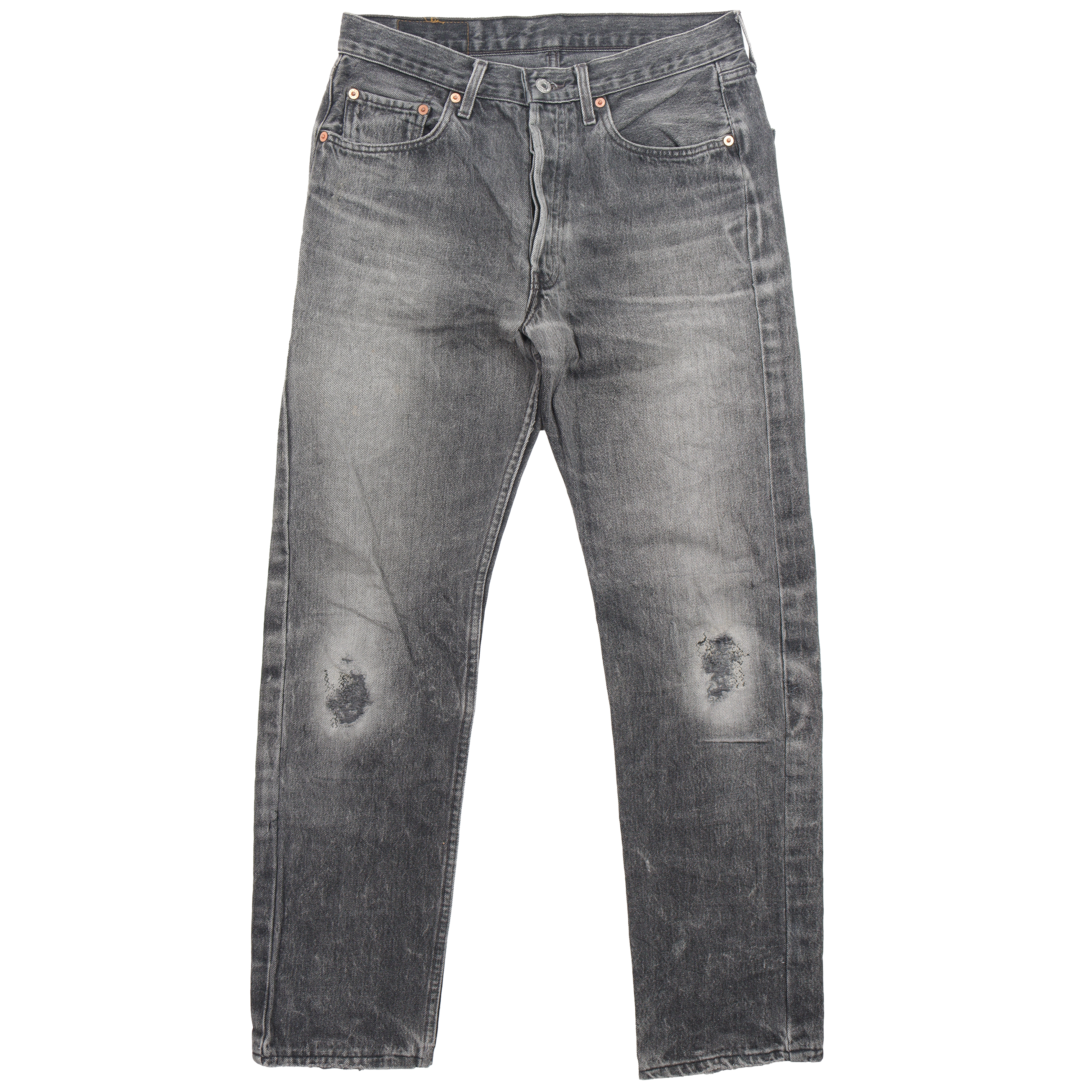 Vintage 1990s Levi's 501 Repaired Denim Jeans - Distressed Retro High Waist Straight Leg Jeans for Men & Women | Perfect for Casual Wear, Vintage Outfits and Street Style Fashion