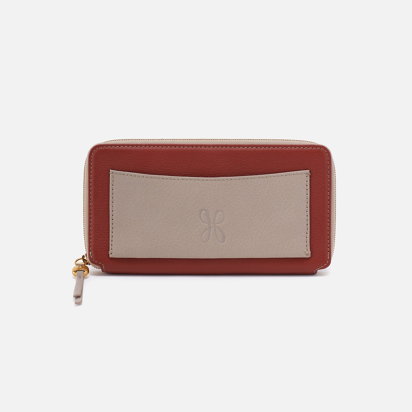 Hart Large Pebbled Leather Wallet in Rust - Stylish & Durable Men's Bifold Wallet for Everyday Use, Travel & Business