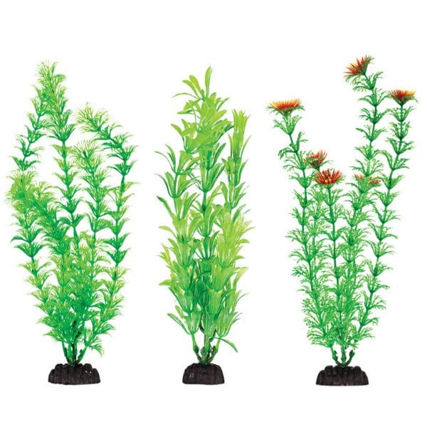 Aquaplant 12 Inch Green Artificial Aquatic Plants - 6 Piece Set for Fish Tank Decorations | Perfect for Aquariums, Terrariums & Home Decoration