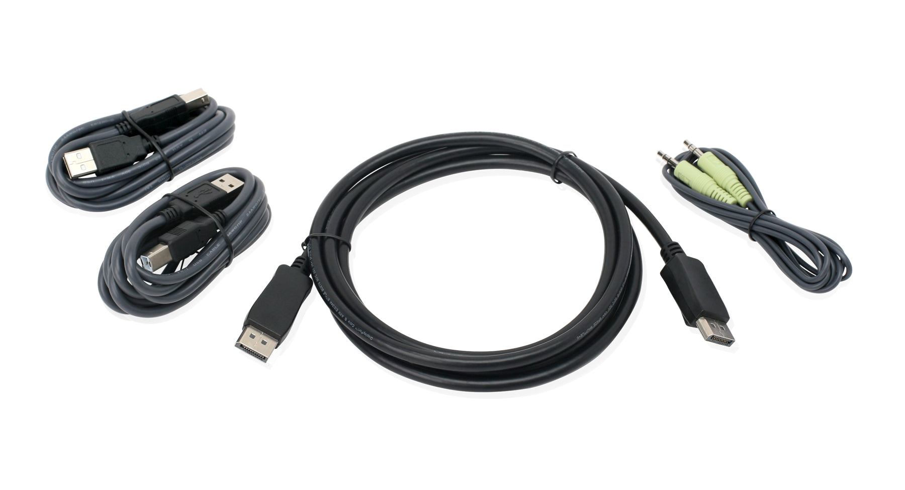 6 ft. DisplayPort USB KVM Cable Kit with Audio (TAA) - Perfect for Multi-Computer Setup, Home Office & Gaming Stations