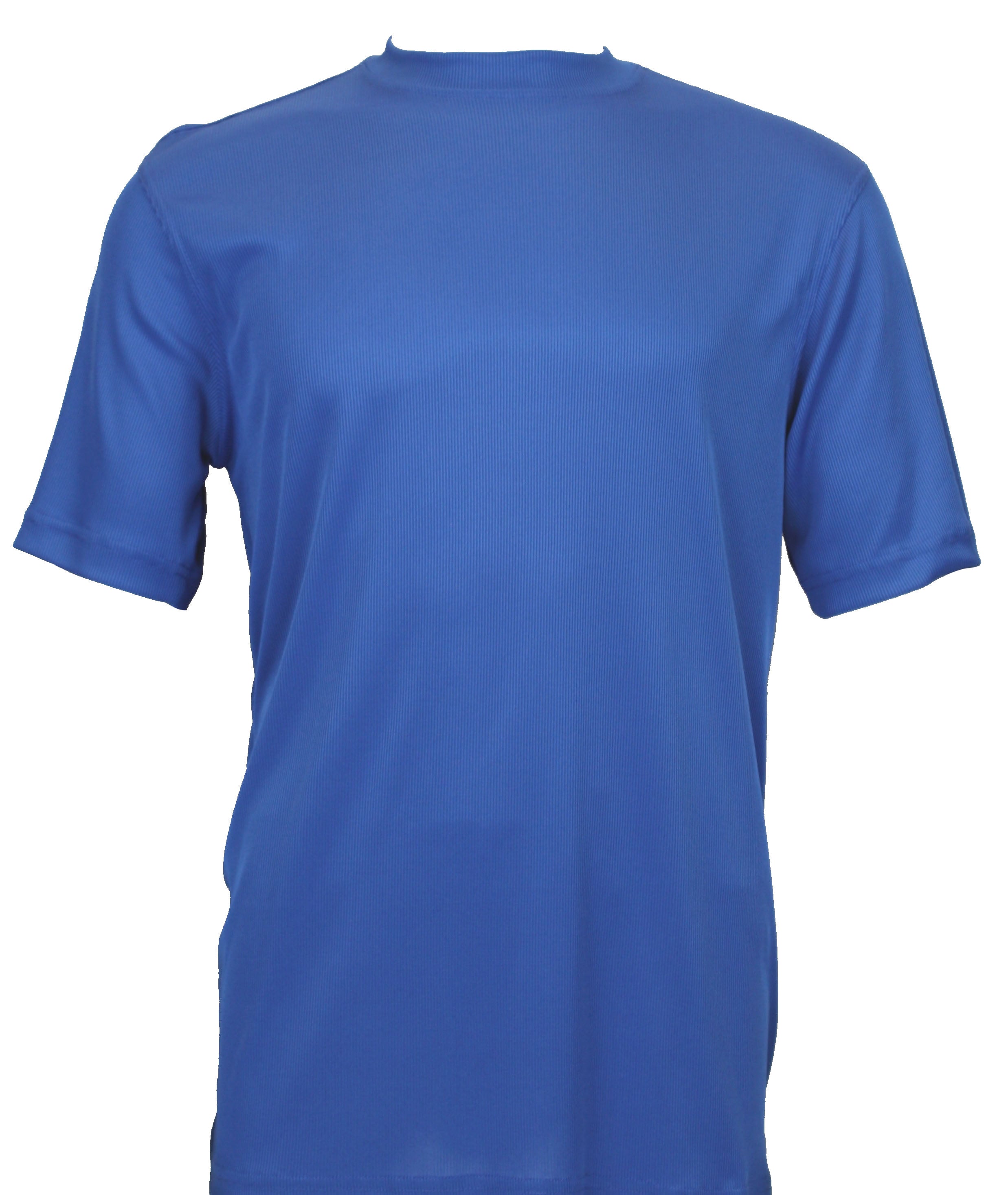 Bassiri Short Sleeve Mock Neck Royal Blue T-Shirt for Men - Casual Comfort Fit Tee for Everyday Wear, Gym, and Outings