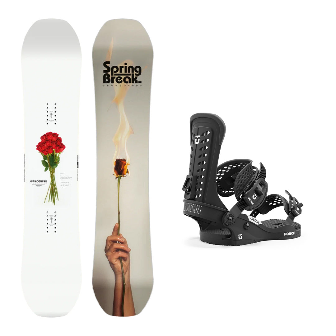 2025 CAPiTA Spring Break Powder Twin Snowboard with Men's Union Force Classic Bindings | All-Mountain Freestyle Snowboard for Powder & Park Riding | Perfect for Backcountry Exploration & Resort Carving